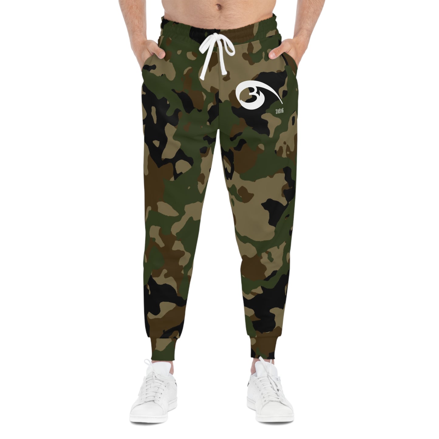 04 - RYSE9 Cammo Athletic Joggers (Full Camouflage/White Logo)