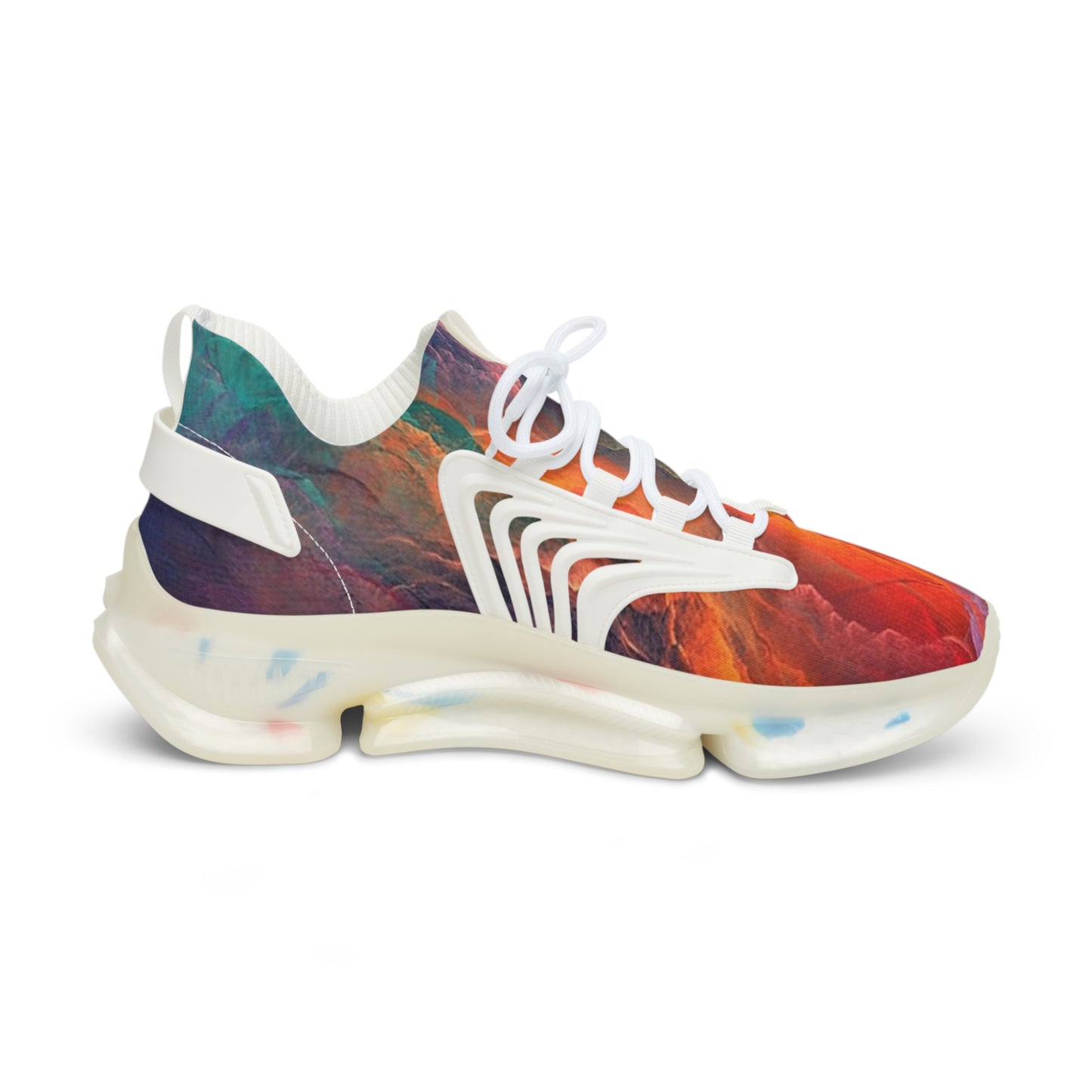 01 - Athletic - "432's" Men's Mesh Sports Sneakers (Cosmic Flame)