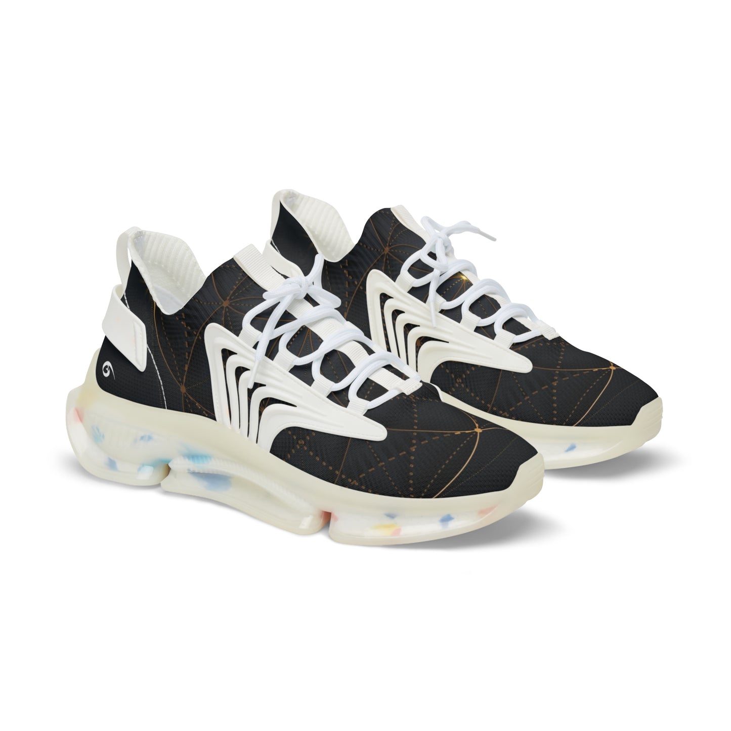 01 - Athletic - "432's" Men's Mesh Sports Sneakers (Quantum Black)