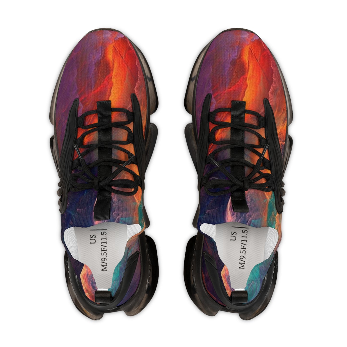 01 - Athletic - "432's" Men's Mesh Sports Sneakers (Cosmic Flame)