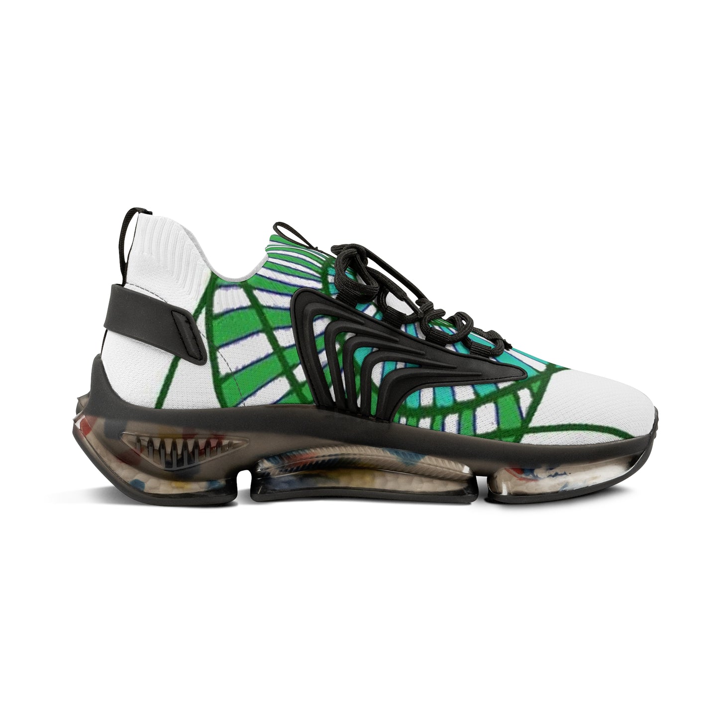 01 - Athletic - "432's" Men's Mesh Sports Sneakers (Vortex Green)