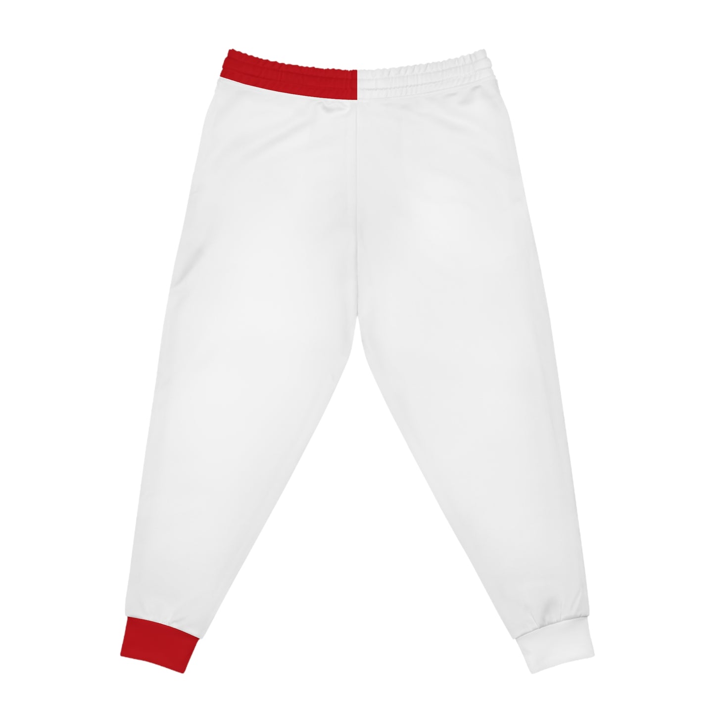 04 - RYSE9 Athletic Joggers (White/Red Split/Red Rose Logo)