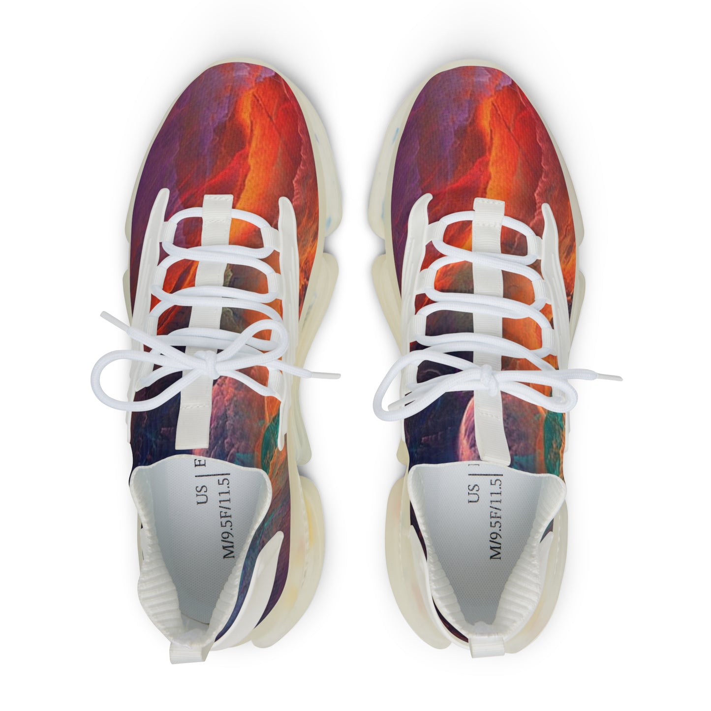 01 - Athletic - "432's" Men's Mesh Sports Sneakers (Cosmic Flame)