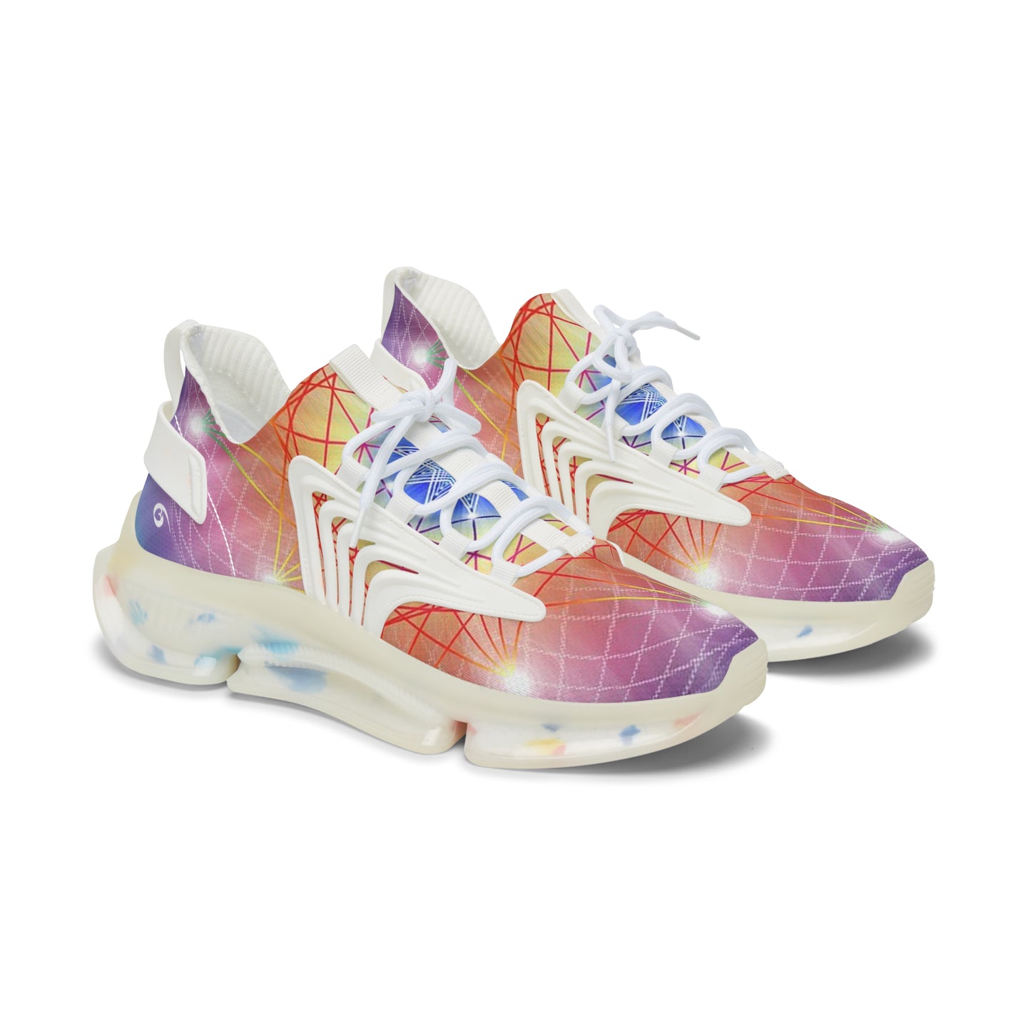 01 - Athletic - "432's" Women's Mesh Sneakers (Flower of Light))