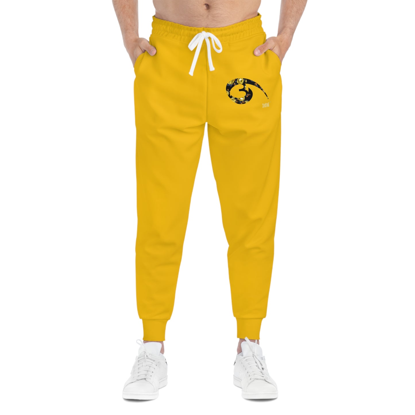 04 - RYSE9 Gold/Rose logo Athletic Joggers (Gold/Rose Print Logo)