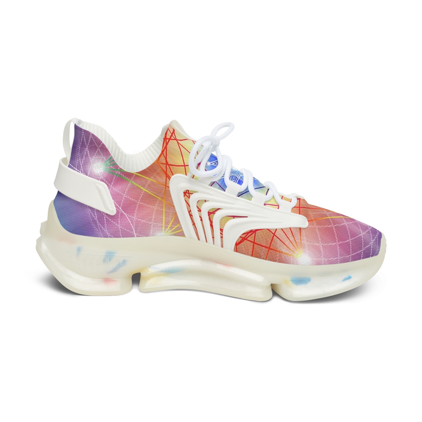 01 - Athletic - "432's" Women's Mesh Sneakers (Flower of Light))