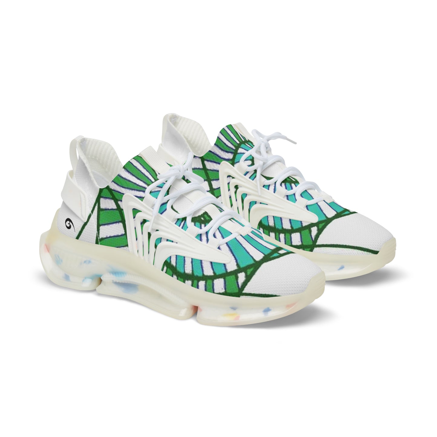 01 - Athletic - "432's" Men's Mesh Sports Sneakers (Vortex Green)