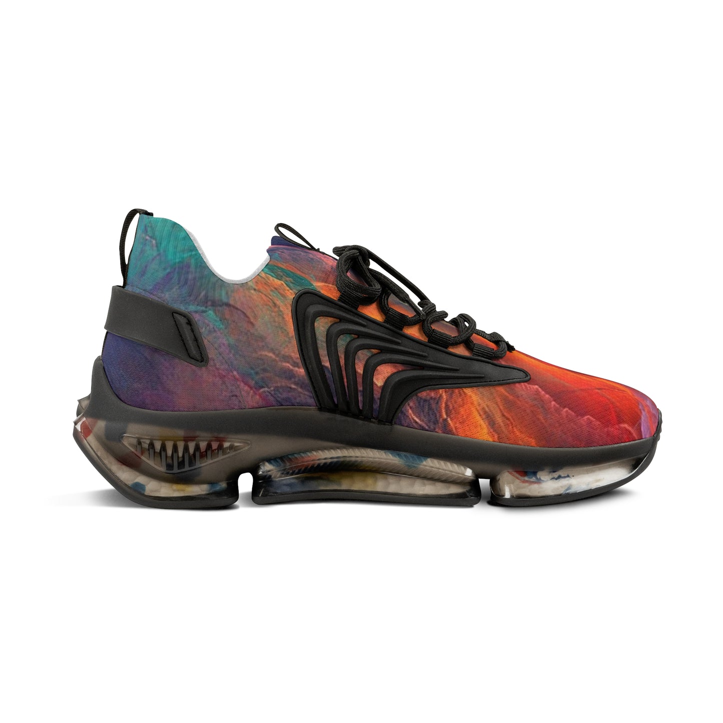 01 - Athletic - "432's" Men's Mesh Sports Sneakers (Cosmic Flame)