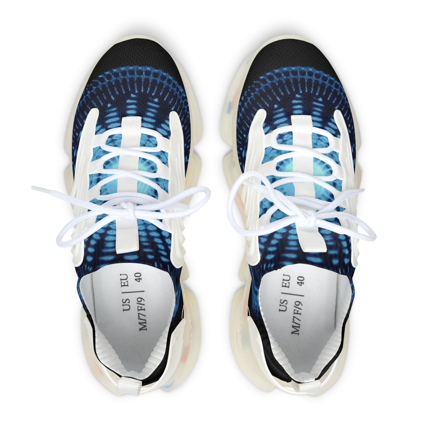 01 - Athletic- "432's" Women's Mesh Sneakers (Water Blue)