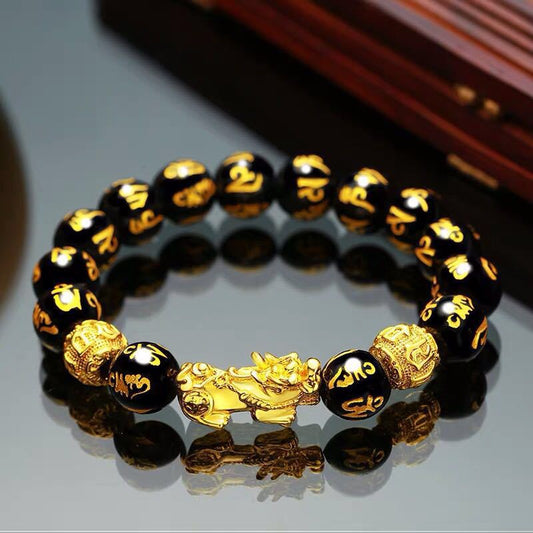 Accessories - Feng Shui Black Obsidian Wealth Bracelet